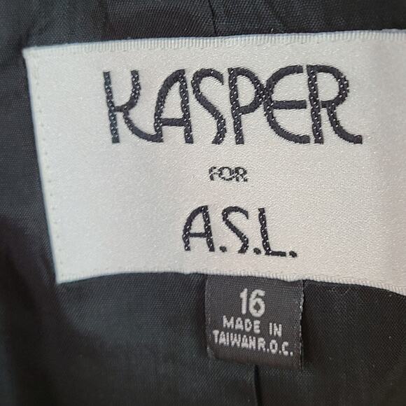 Vintage oversized shoulder pads red green black plaid blazer size 16 - Picture 7 of 9